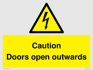 Caution Doors open outwards